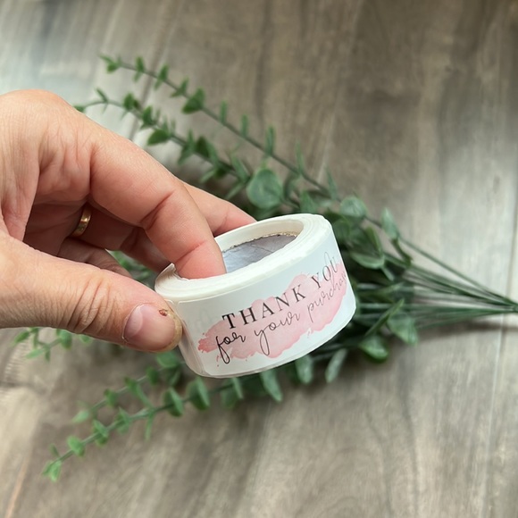 3/$20📦  120 rectangle watercolour thank you stickers - Picture 4 of 5